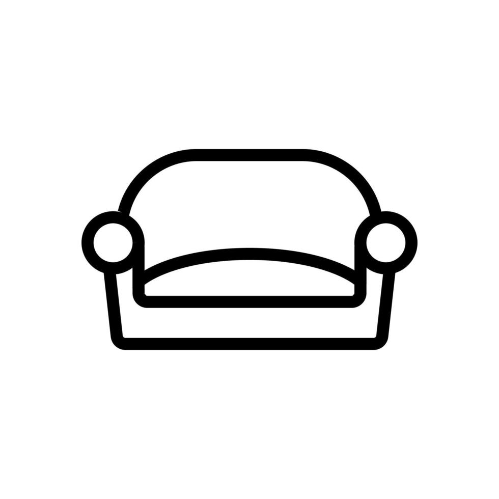 vector de icono de sofá de casa. ilustración de símbolo de contorno aislado