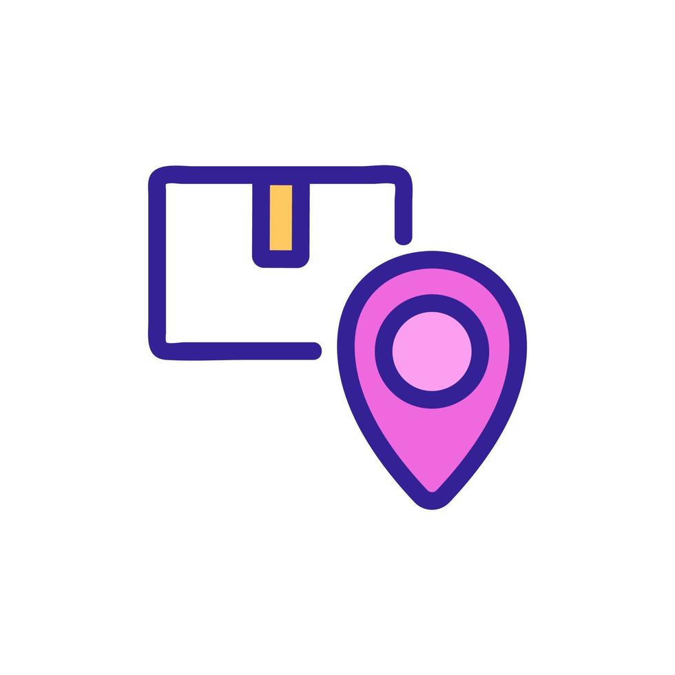 Courier address icon vector. Isolated contour symbol illustration vector