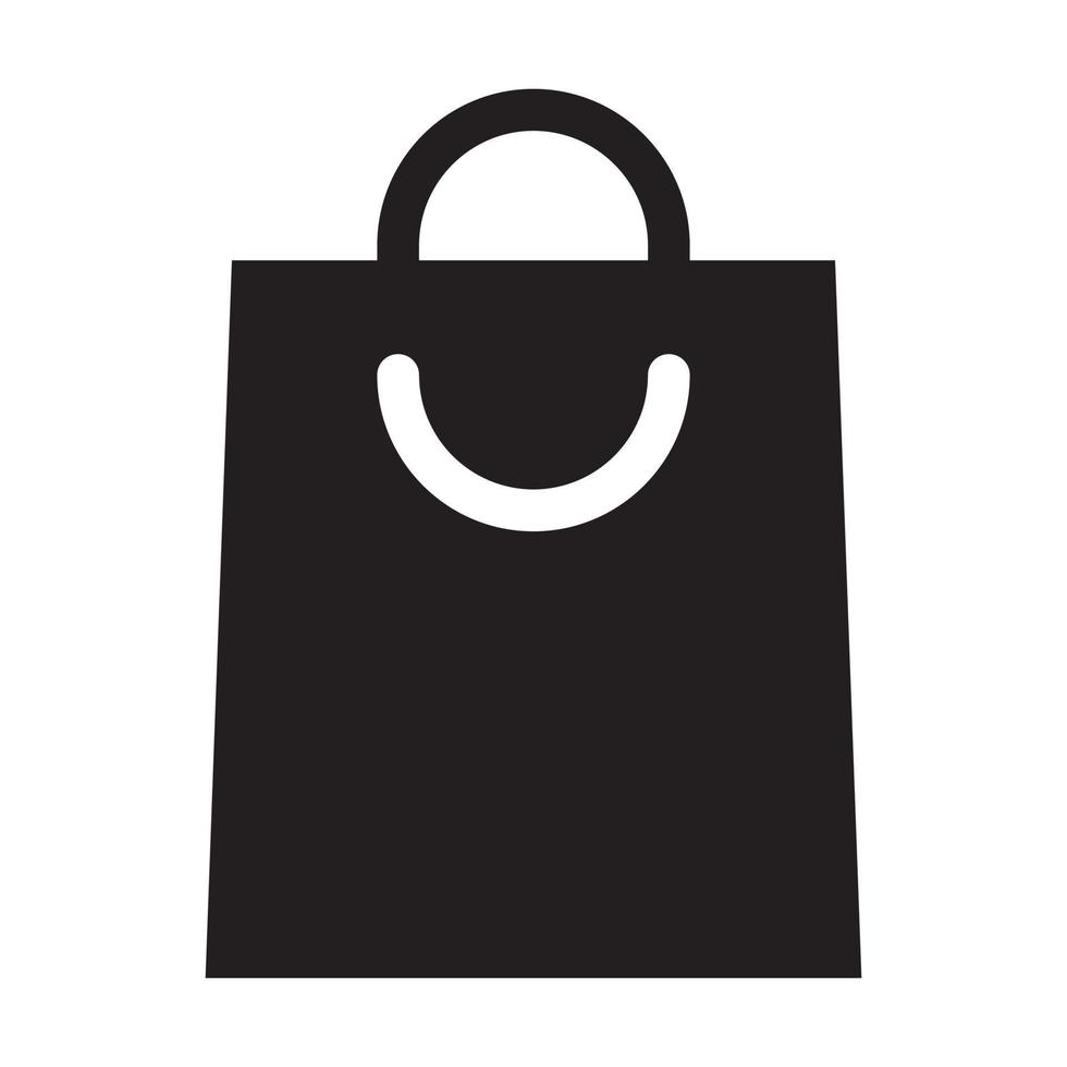 Shopping bag vector icon isolated on white background for graphic design, logo, web site, social media, mobile app, illustration