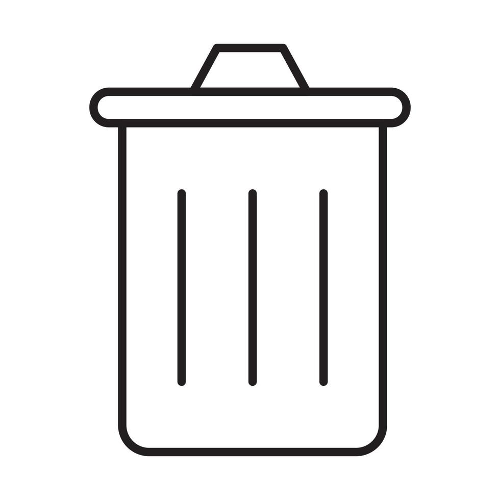 trash can icon vector for graphic design, logo, website, social media, mobile app, UI illustration