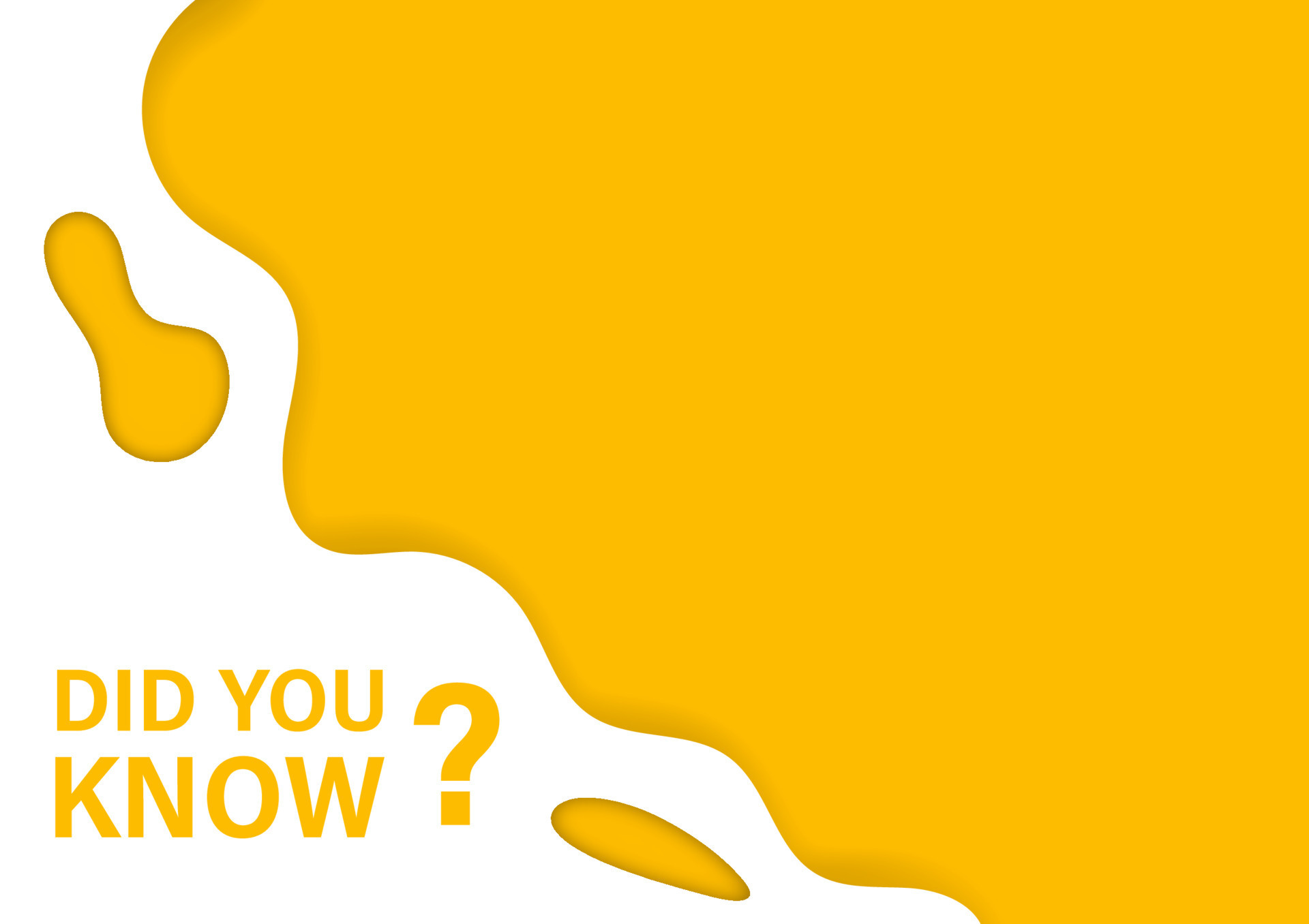 Did you know banner vector on yellow background with copy space for ...