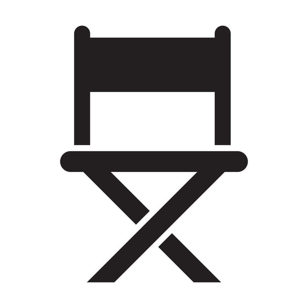 director chair icon vector camping chair sign for graphic design, logo, website, social media, mobile app, UI illustration