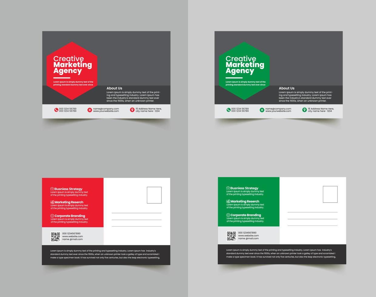 Creative corporate business Modern postcard EDDM design template vector