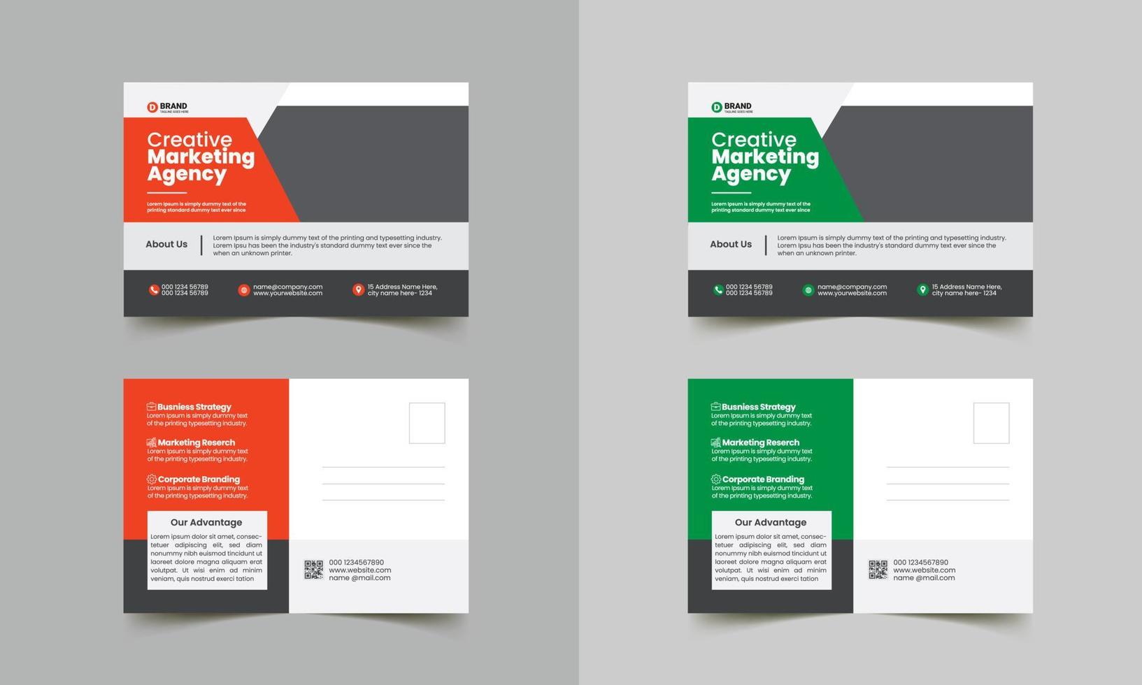 Creative corporate business Modern postcard EDDM design template vector