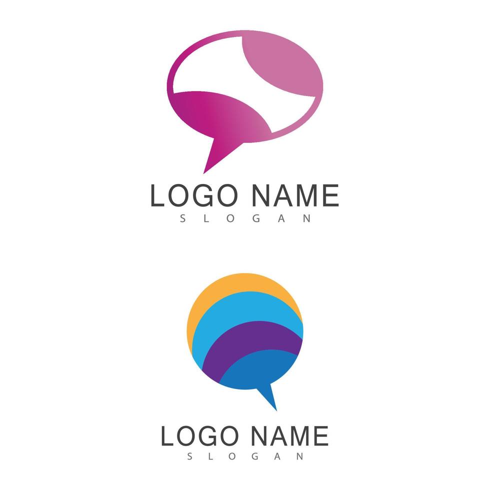 Speech bubble Logo template vector illustration