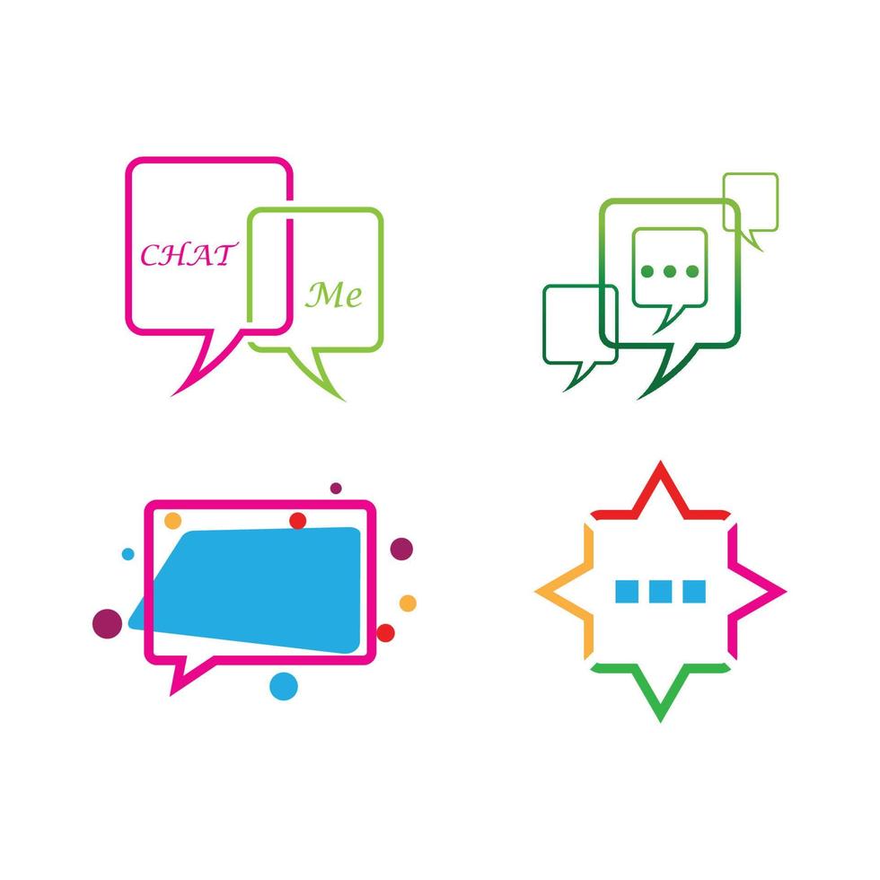 Buble chat icon Vector Illustration design Logo template