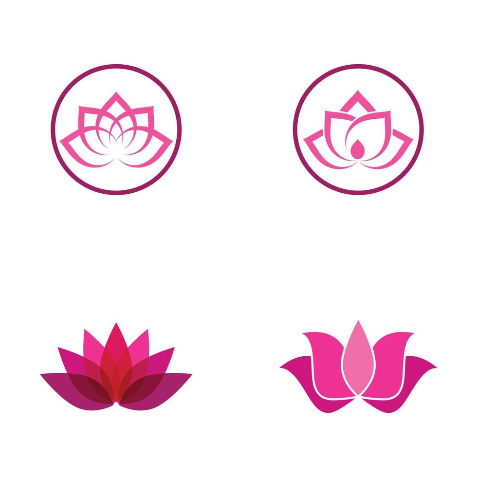 Beauty Vector lotus flowers design logo Template icon