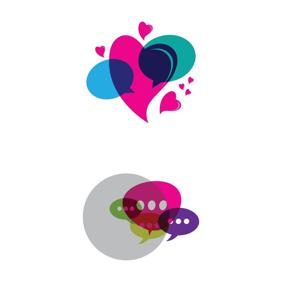 Speech bubble Logo template vector illustration