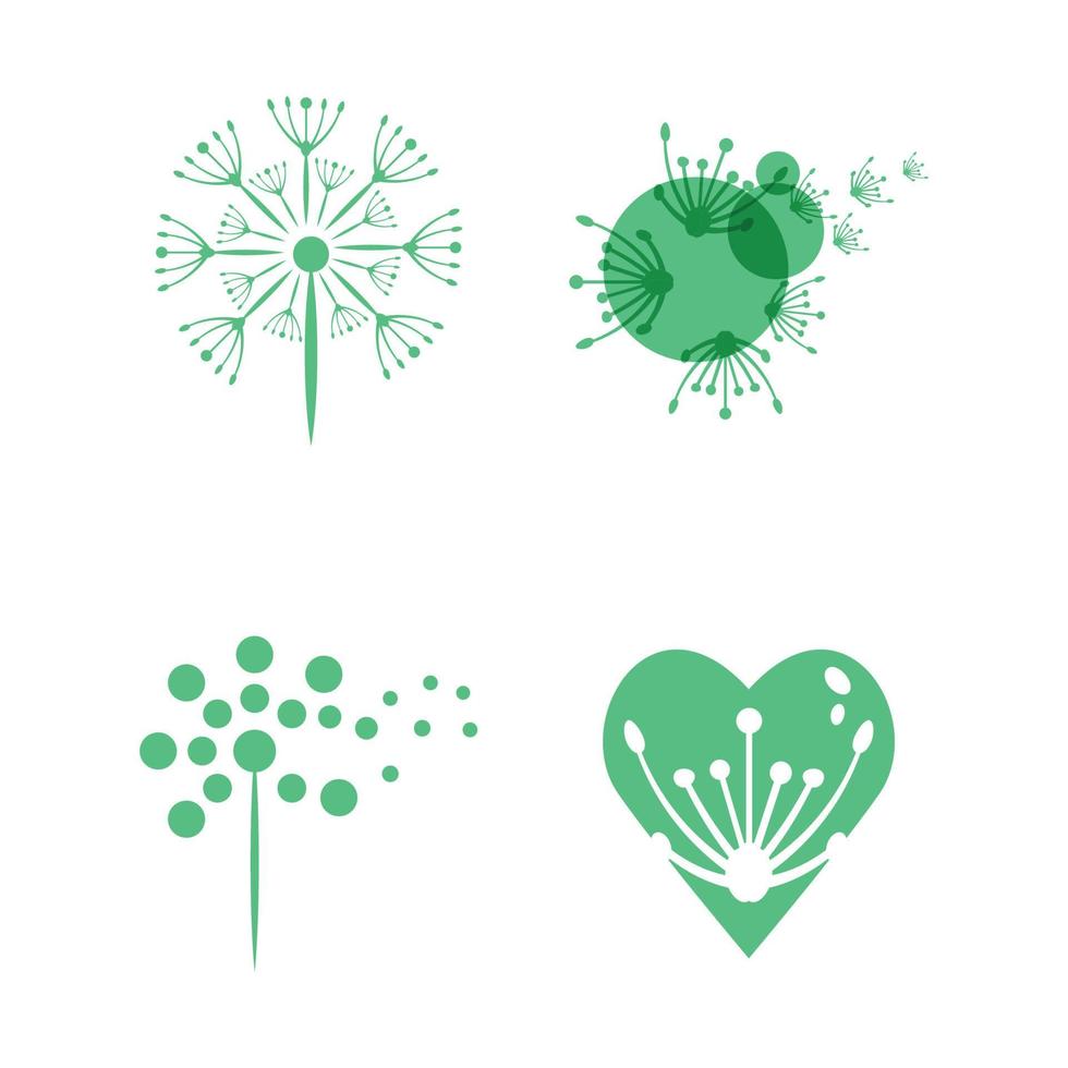 Dandelion flower logo vector template design