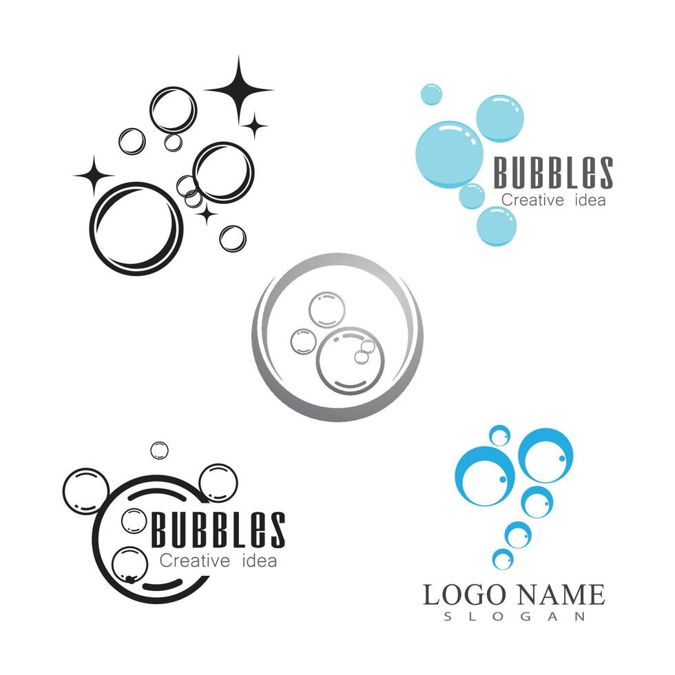 Natural realistic bubble illustration vector design