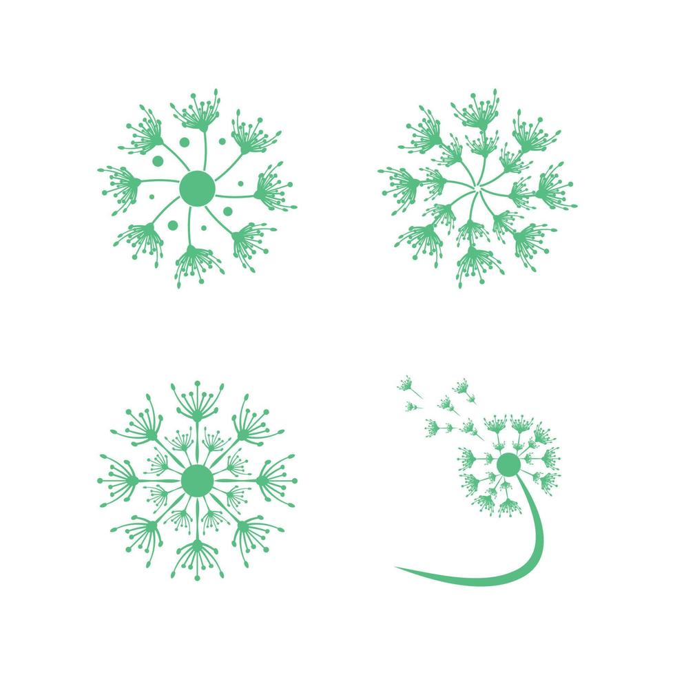 Dandelion flower logo vector template design