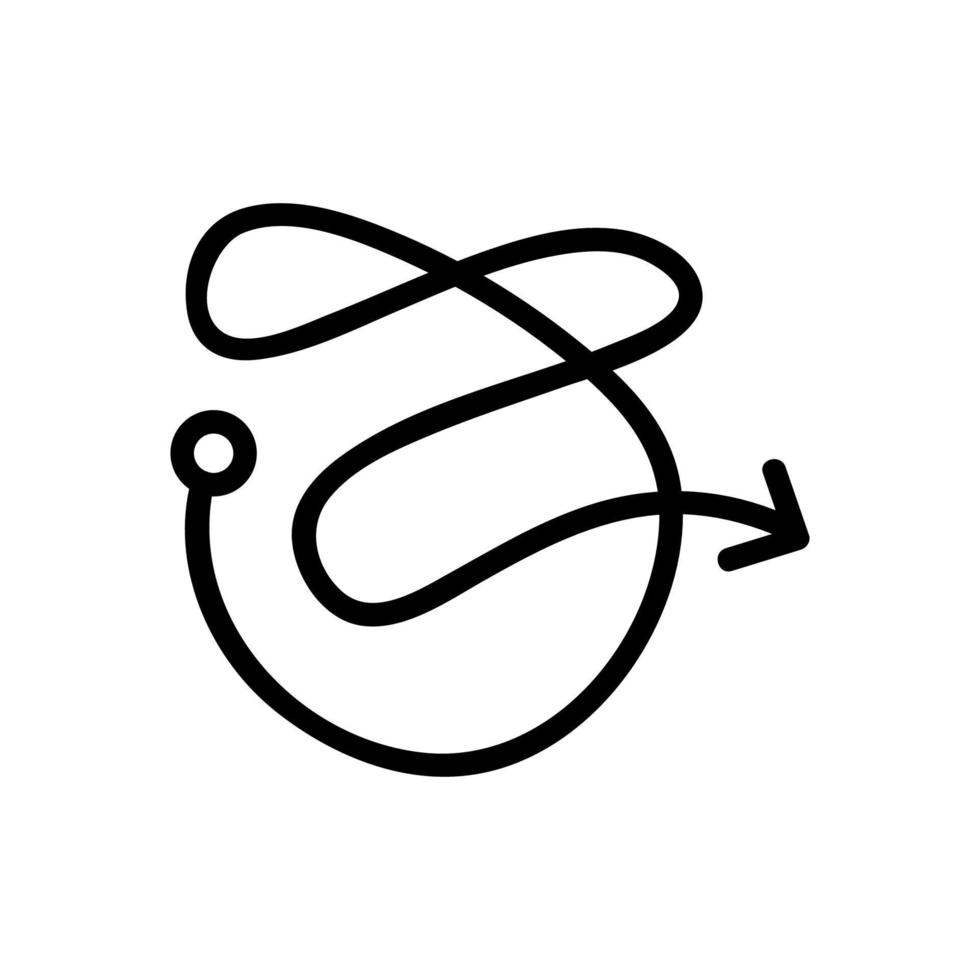mess of directions icon vector outline illustration