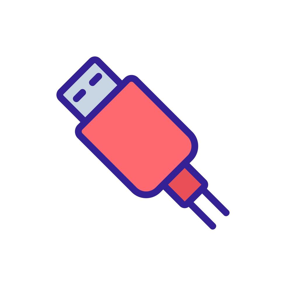 usb charging wire icon vector outline illustration