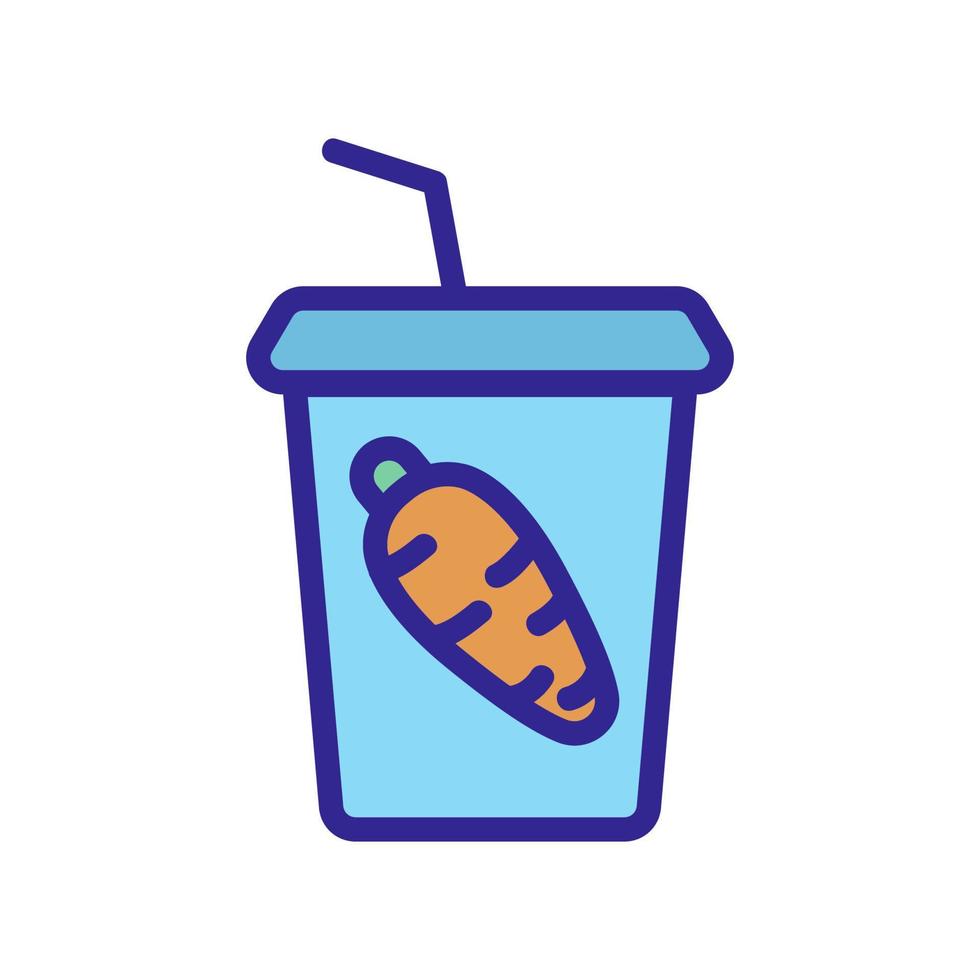 carrot juice icon vector outline illustration