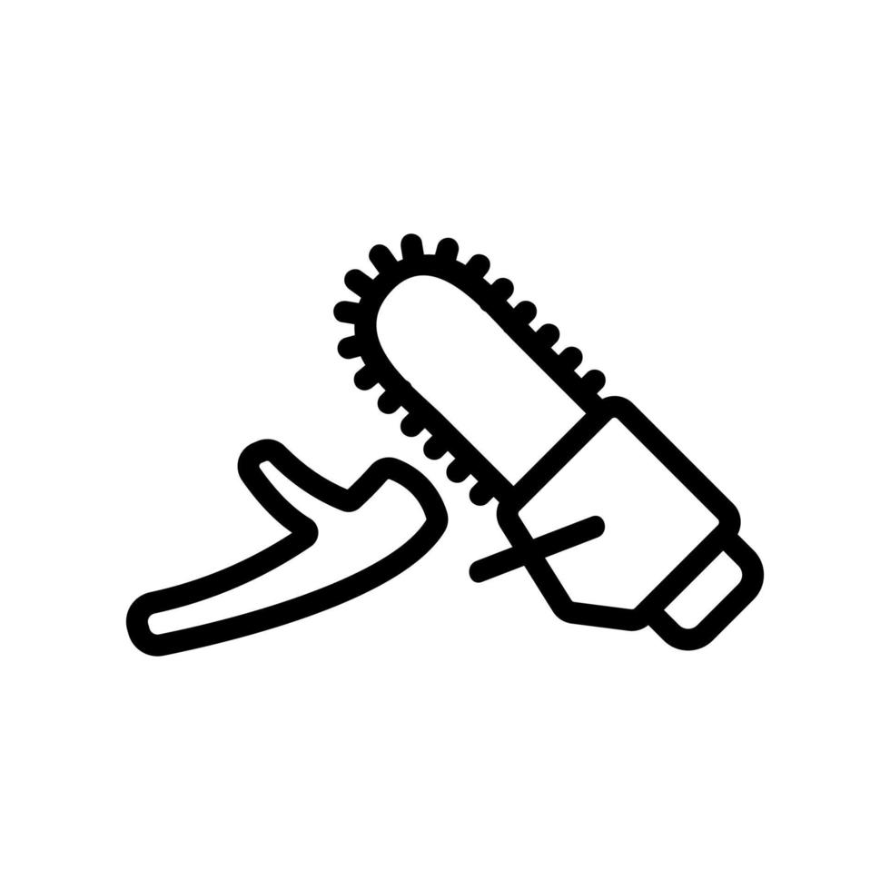 chain saw icon vector. Isolated contour symbol illustration vector