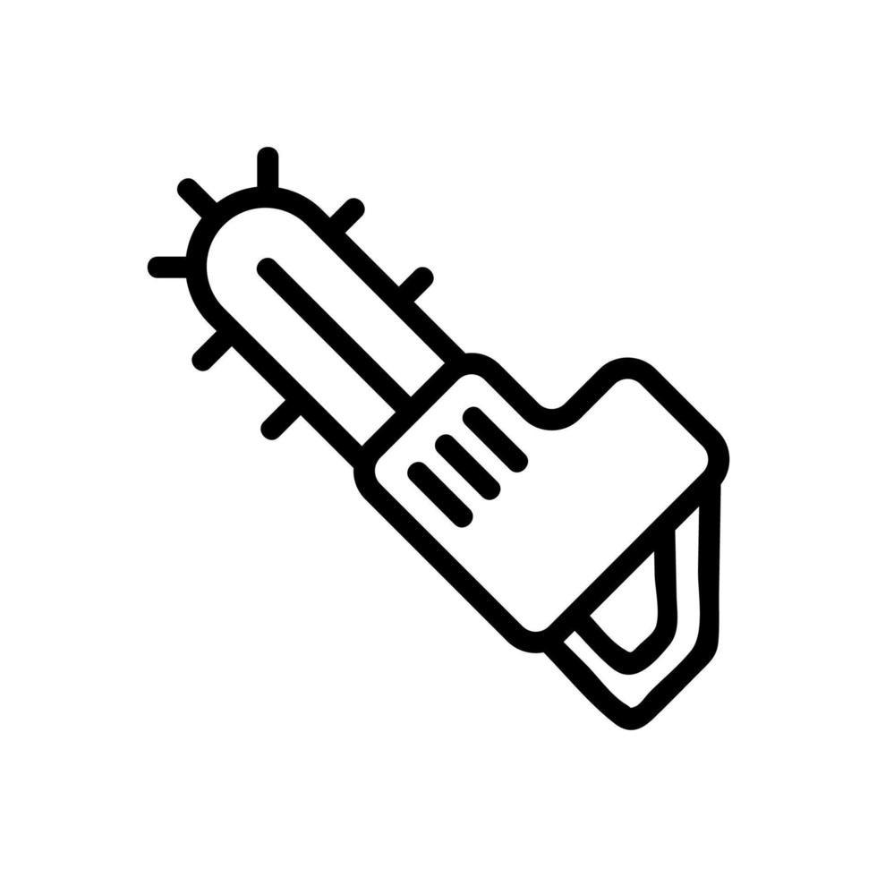 chain saw icon vector. Isolated contour symbol illustration vector