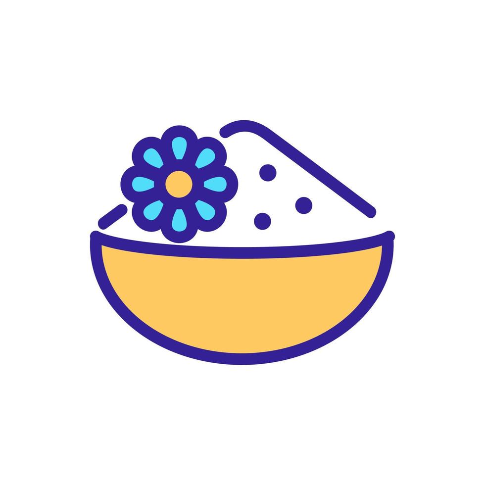 chamomile in bowl icon vector outline illustration