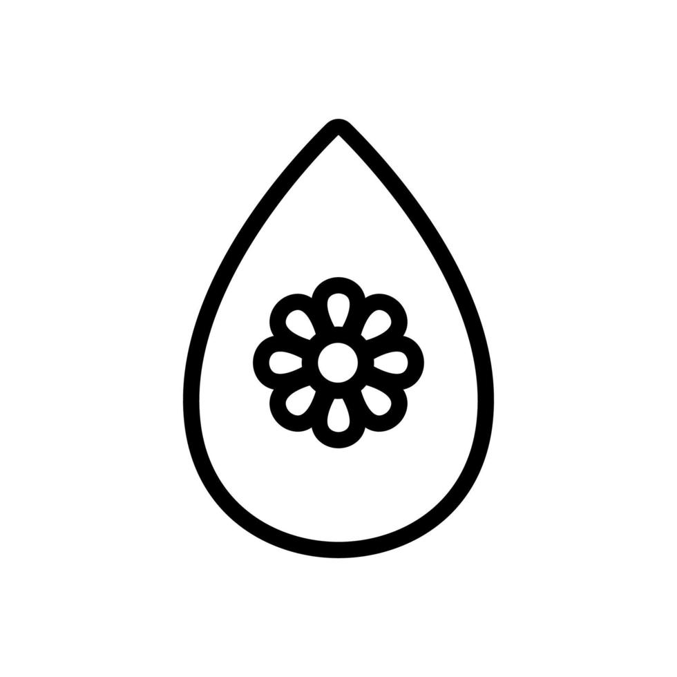 chamomile liquid drop icon vector outline illustration