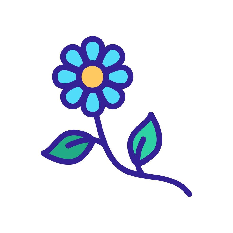 chamomile flower icon vector outline illustration