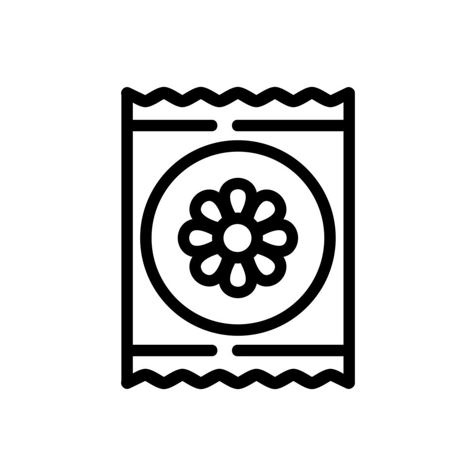 chamomile package bag icon vector outline illustration