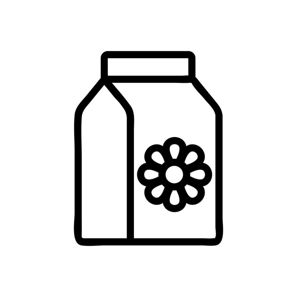chamomile milk package icon vector outline illustration
