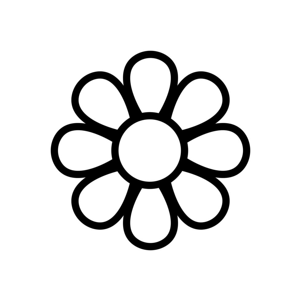 chamomile blooming bud icon vector outline illustration