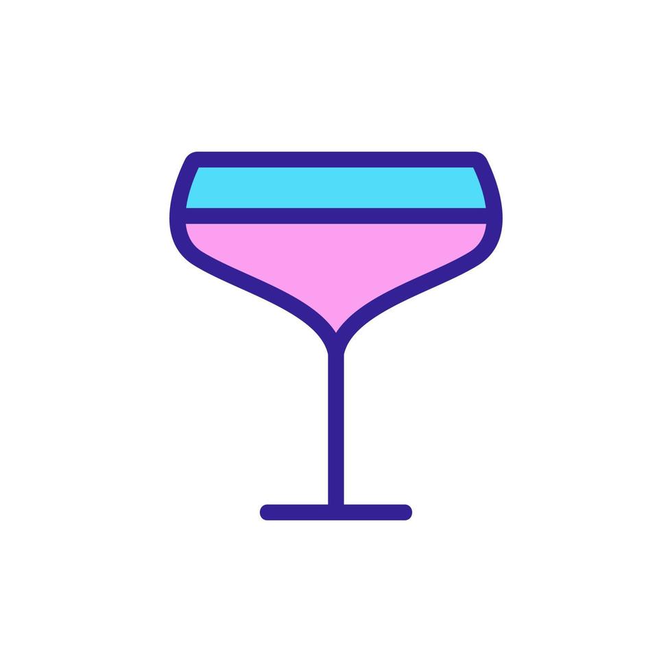 Champagne icon vector. Isolated contour symbol illustration vector