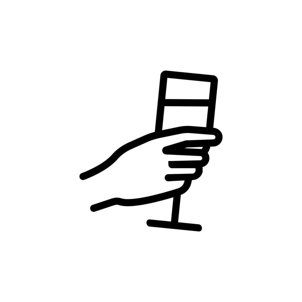 Champagne icon vector. Isolated contour symbol illustration vector
