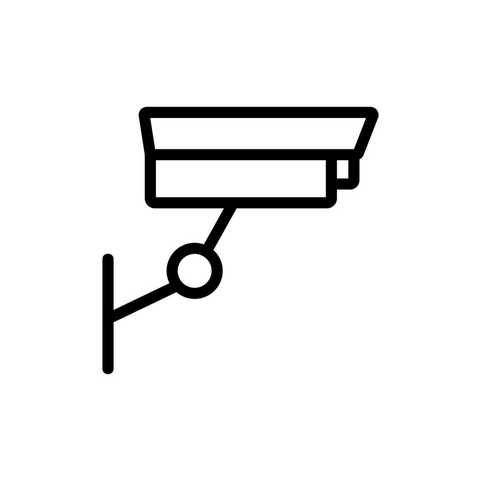 Camera cctv icon vector. Isolated contour symbol illustration vector