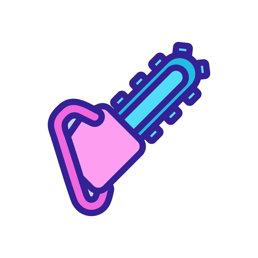 chain saw icon vector. Isolated contour symbol illustration vector