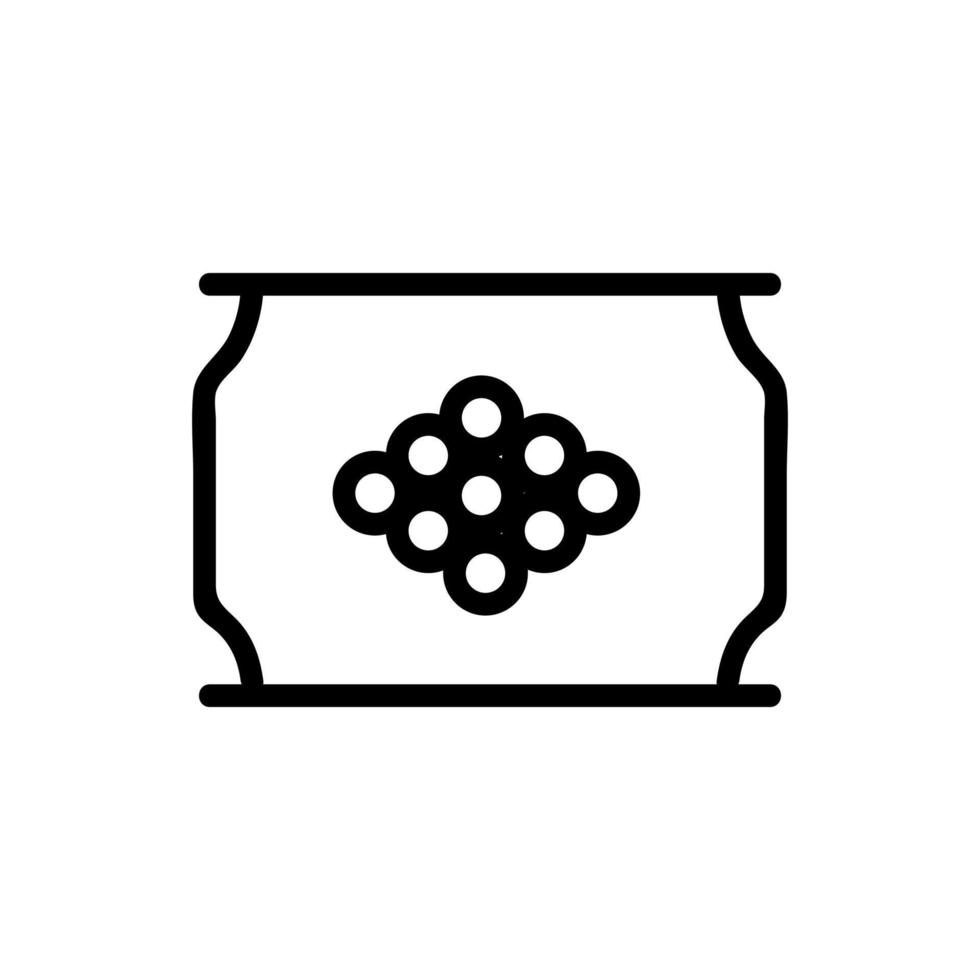 bottle, caviar icon vector. Isolated contour symbol illustration vector