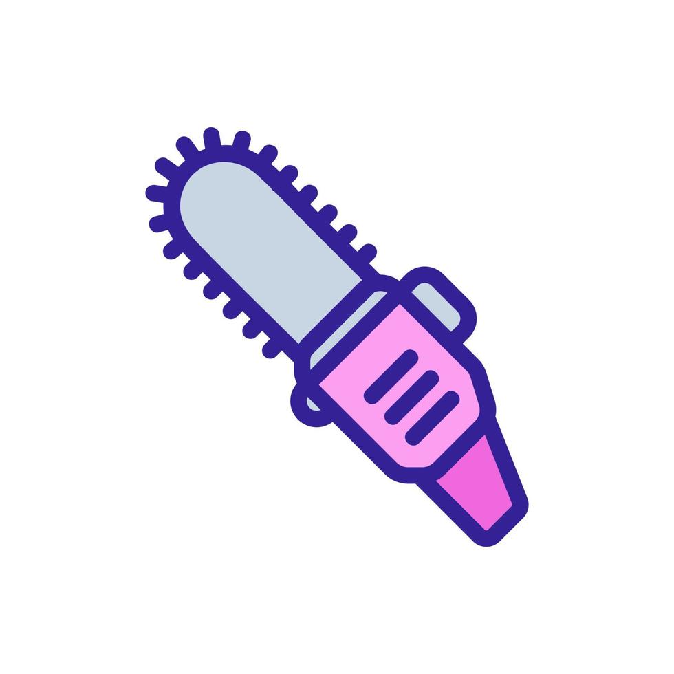 chain saw icon vector. Isolated contour symbol illustration vector