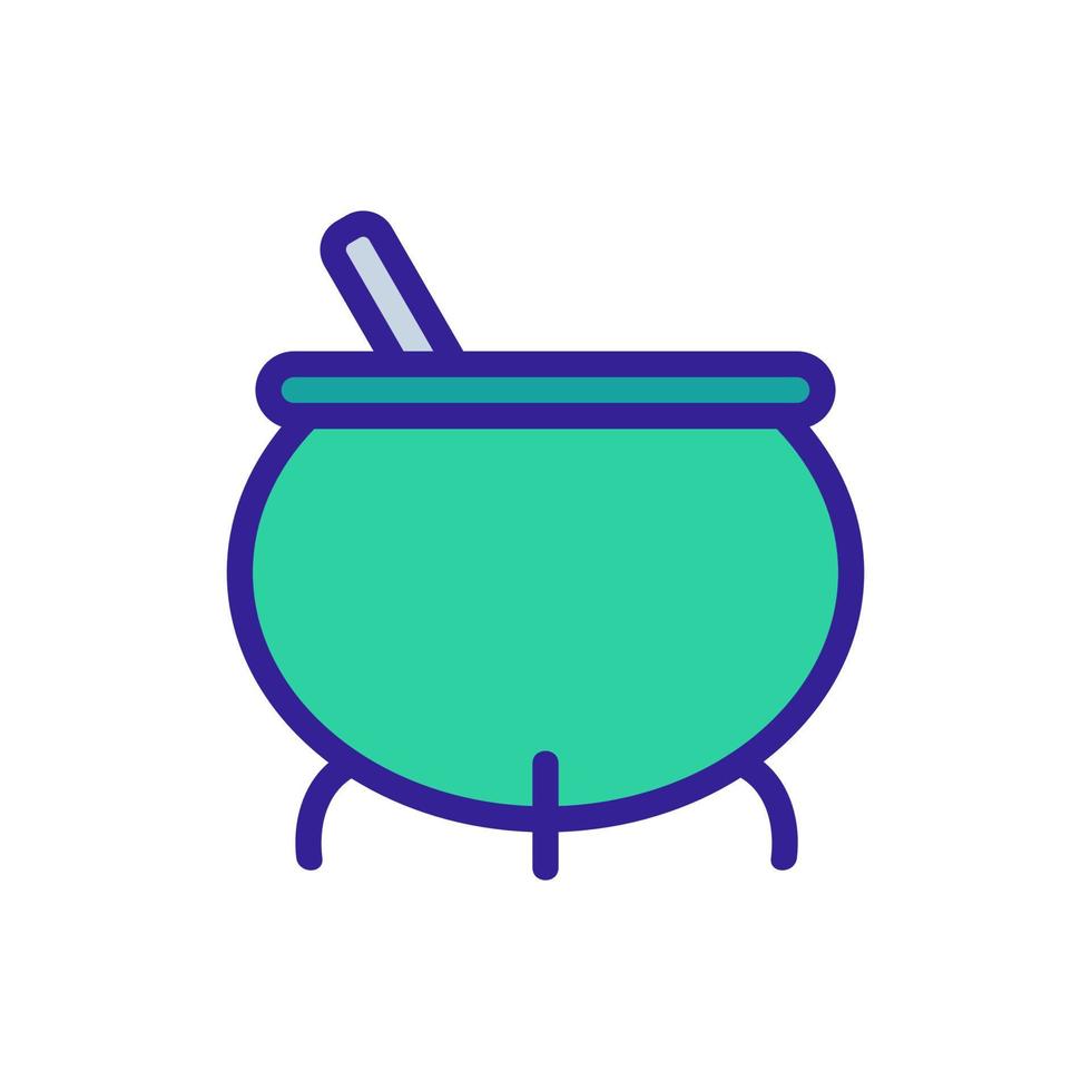 cauldron potion icon vector. Isolated contour symbol illustration vector