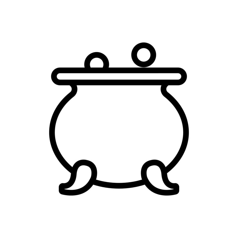 Cauldron magician icon vector. Isolated contour symbol illustration vector