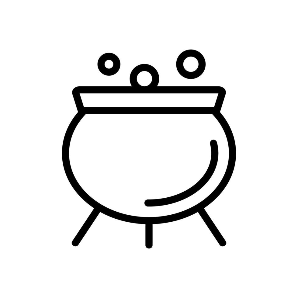 cauldron potion icon vector. Isolated contour symbol illustration vector