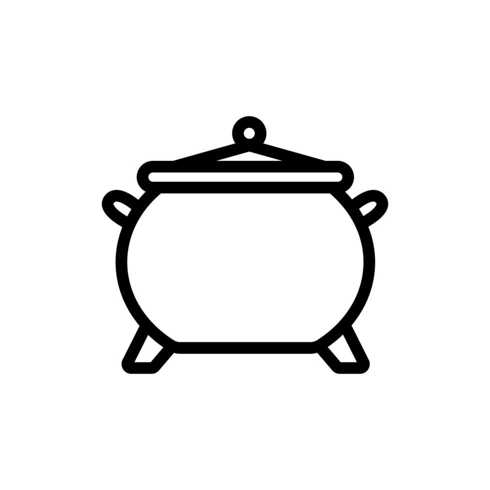 vector de icono de poción de caldero. ilustración de símbolo de contorno aislado