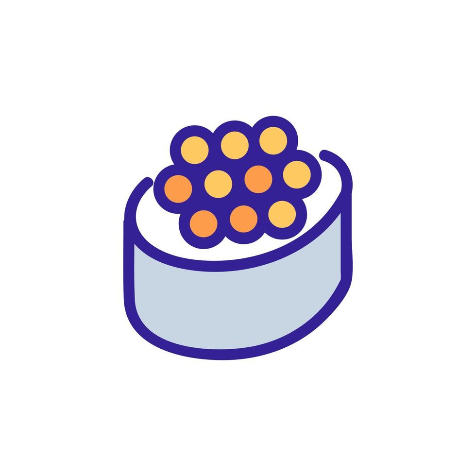 sushi, caviar icon vector. Isolated contour symbol illustration vector