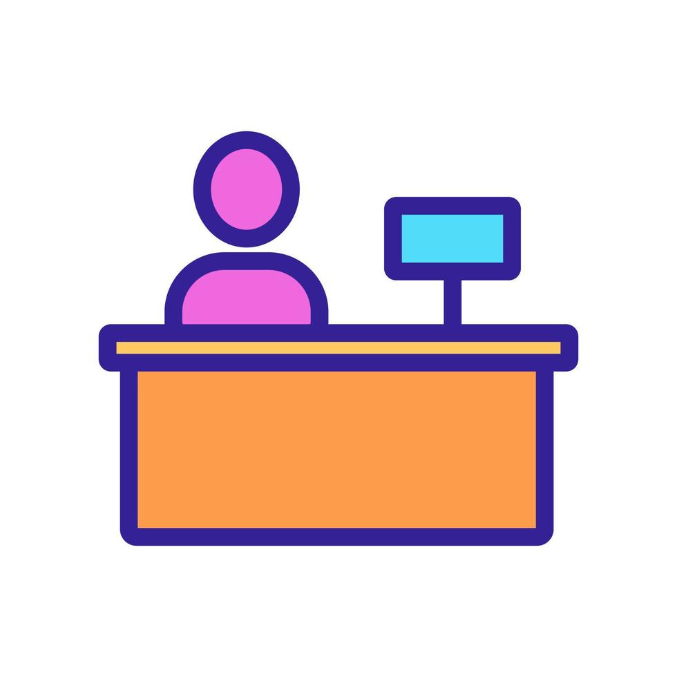 Cashier icon vector. Isolated contour symbol illustration vector