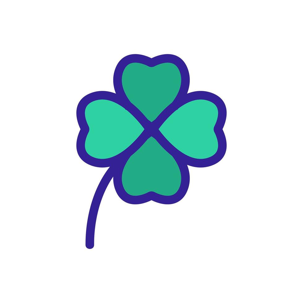 Clover icon vector. Isolated contour symbol illustration vector