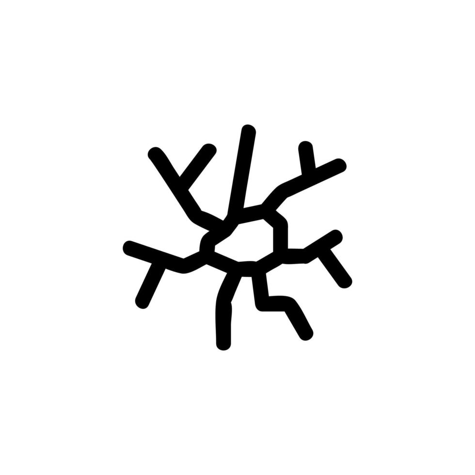 vector de icono de grieta. ilustración de símbolo de contorno aislado