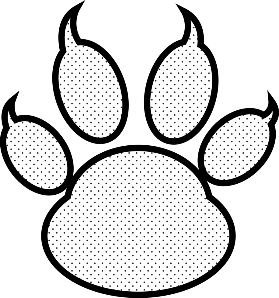 Animal paw print icon sign design png