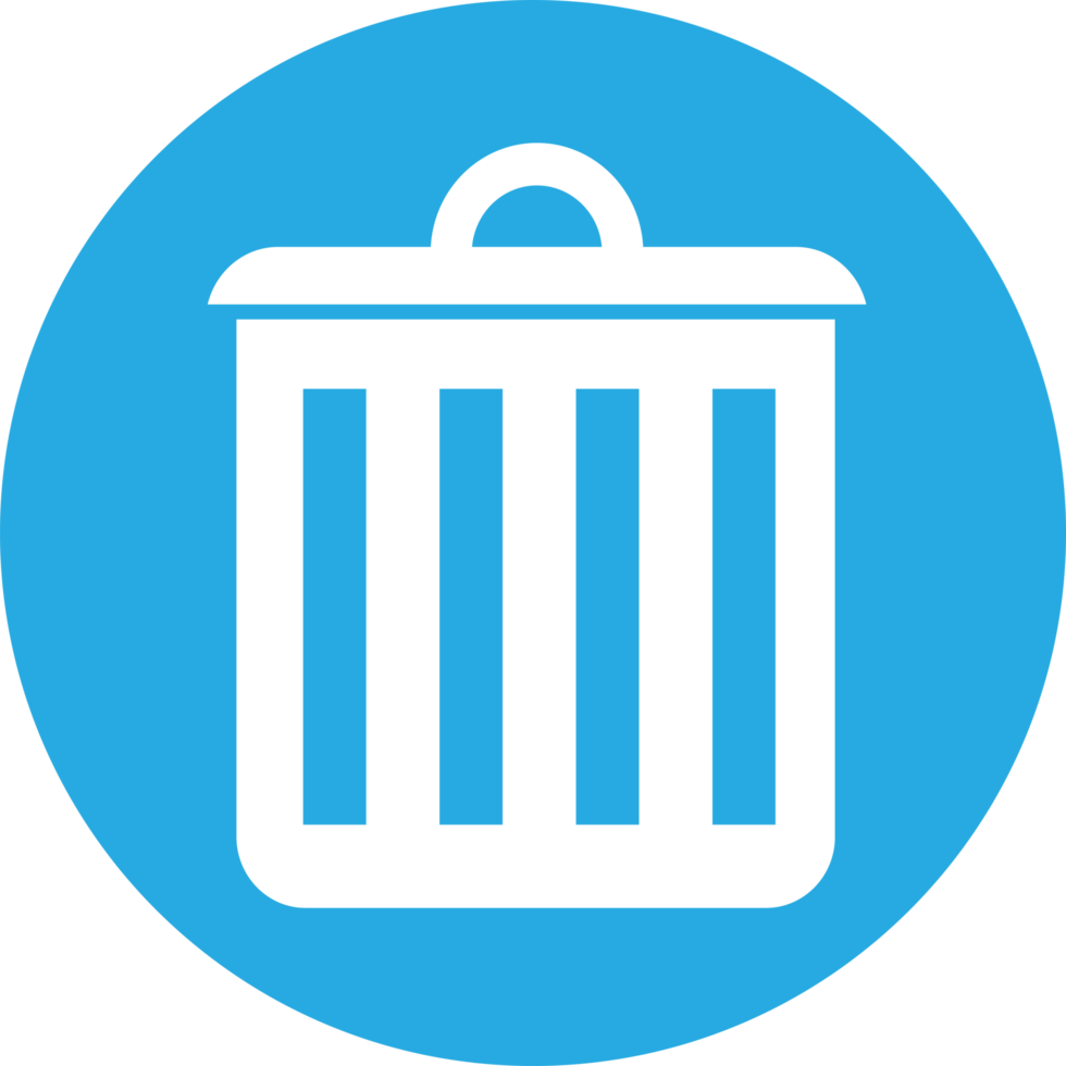 Trash can icon sign symbol design png