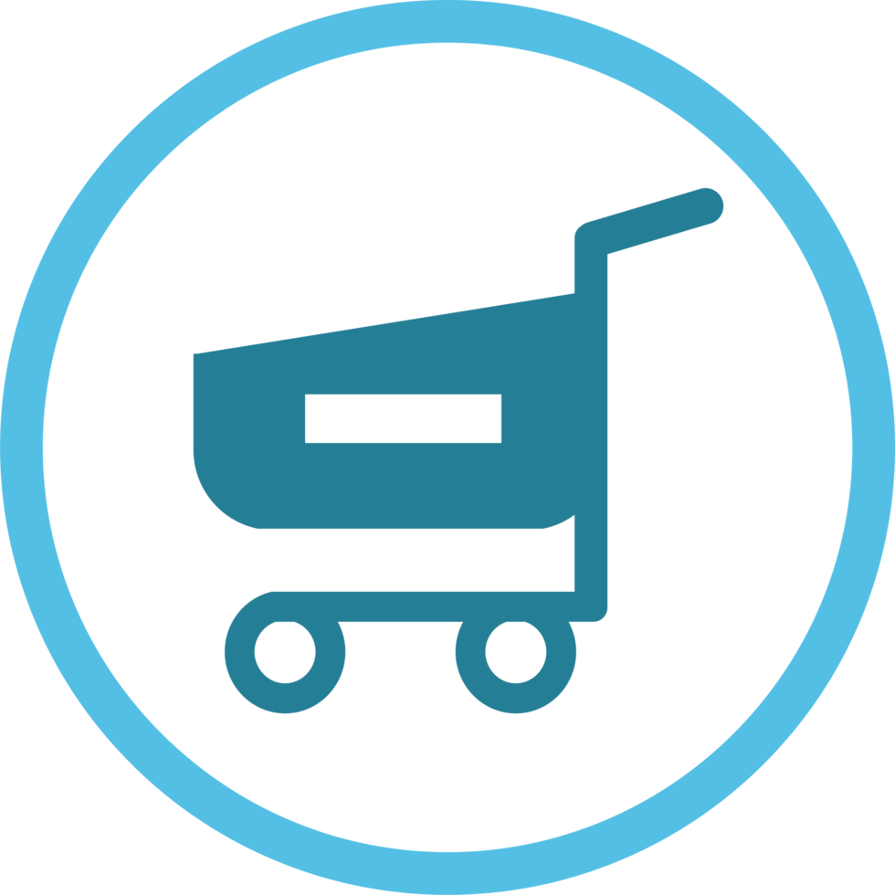 Shopping cart trolley icon sign design png