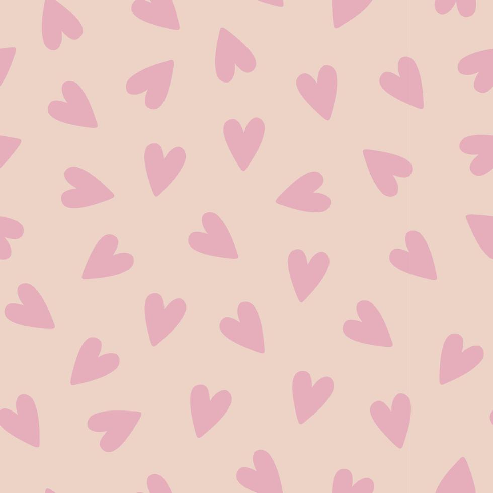 Pink hearts pattern vector