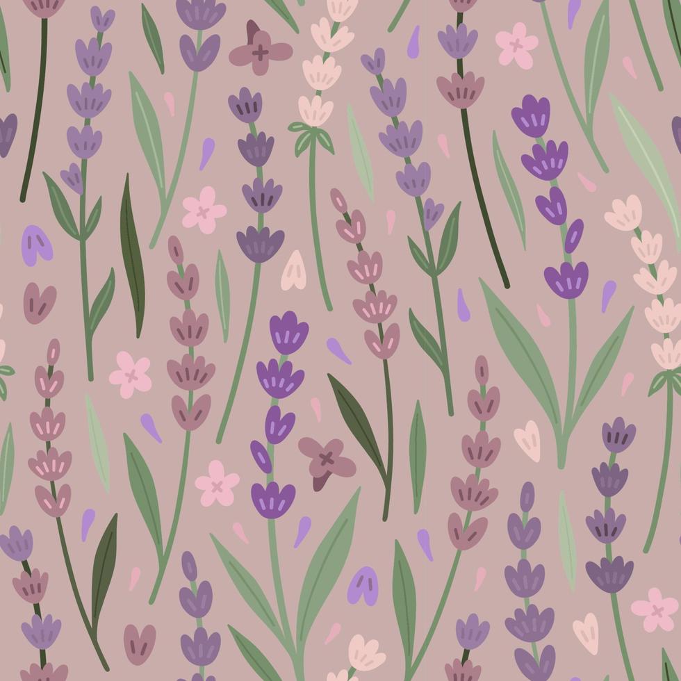 Lavender seamless pattern vector