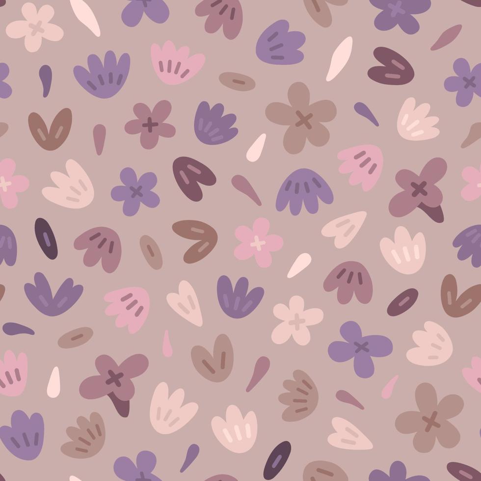 Flower heads lavender seamless pattern vector