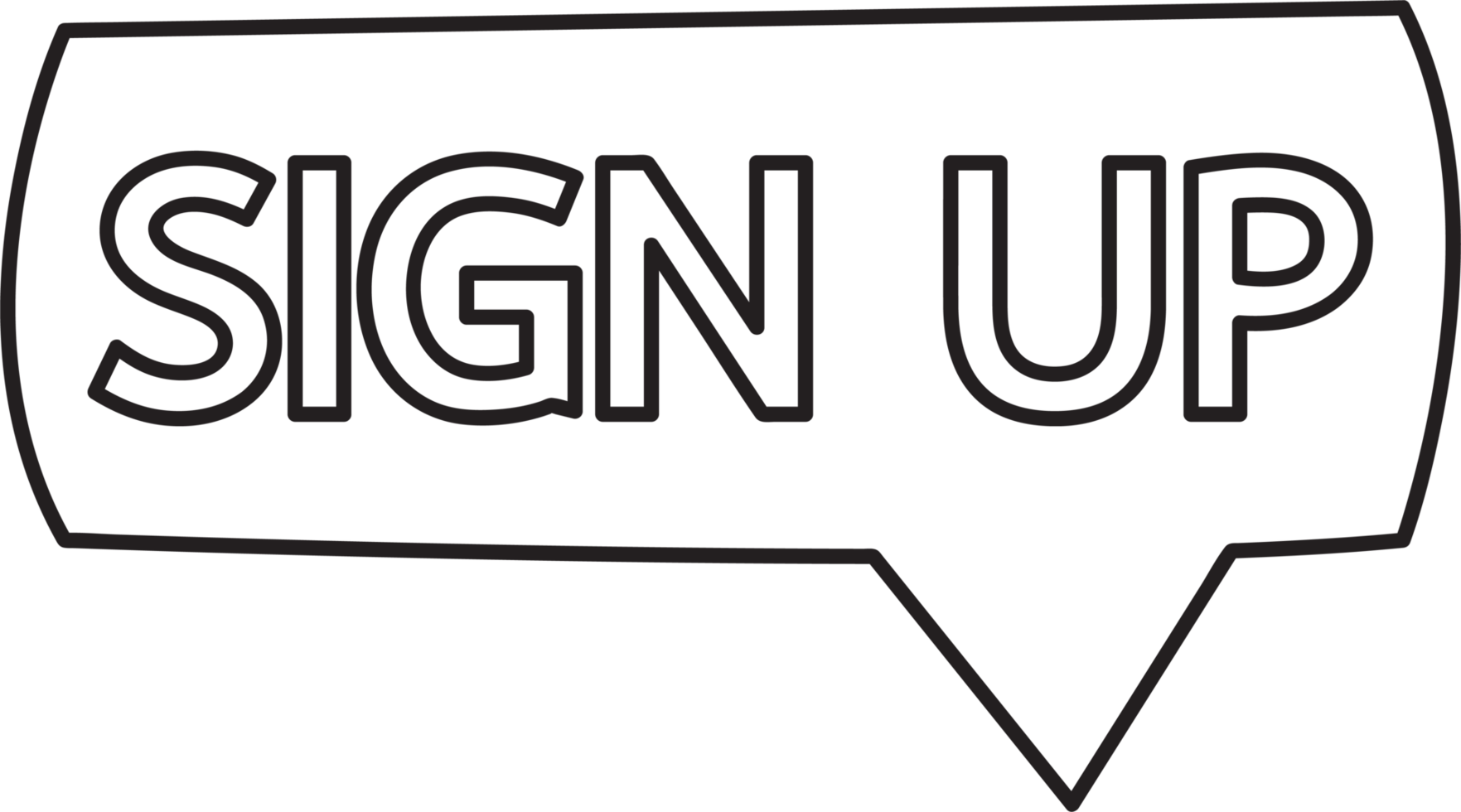 Sign up button sign design 9972877 PNG