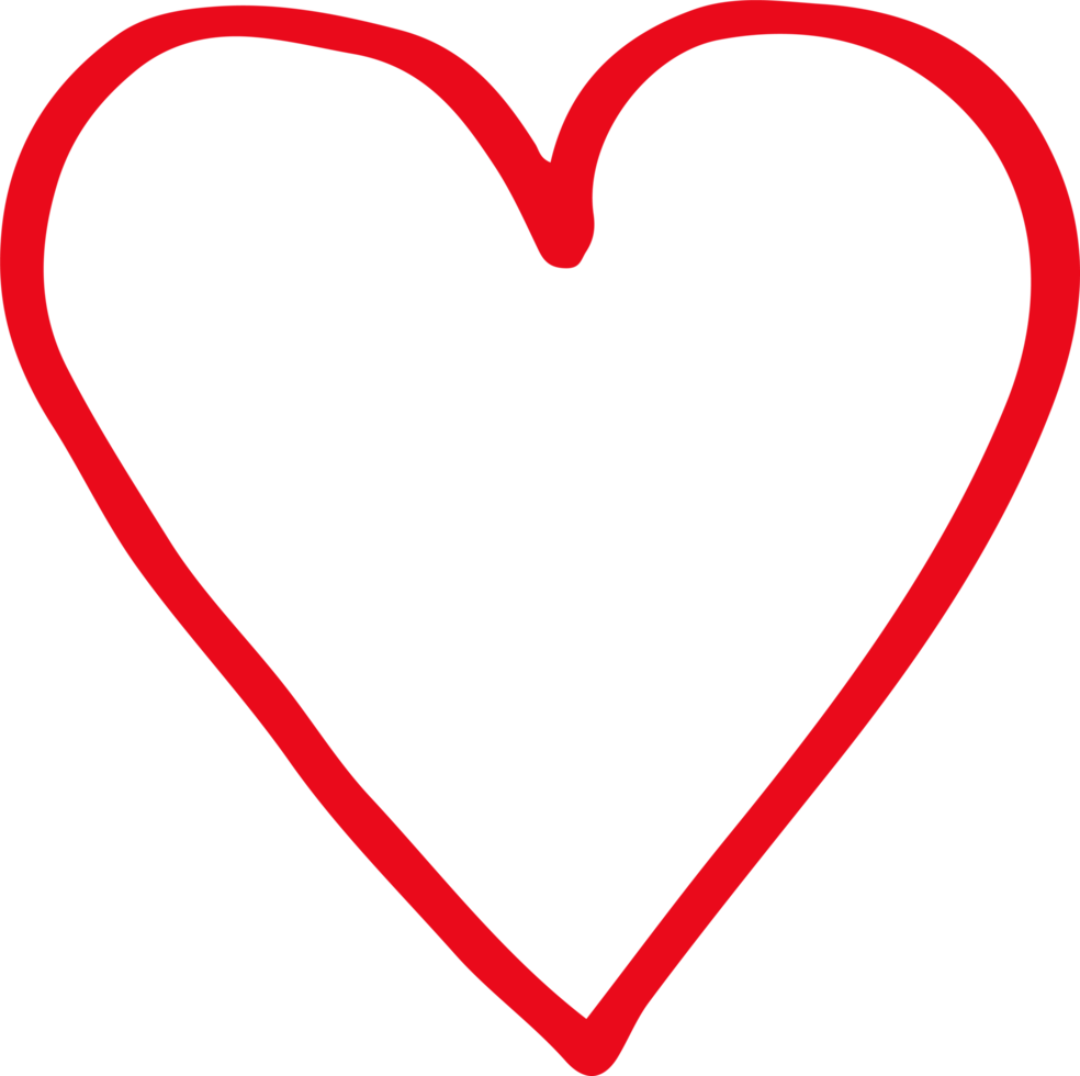 disegno del segno del cuore disegnato a mano png