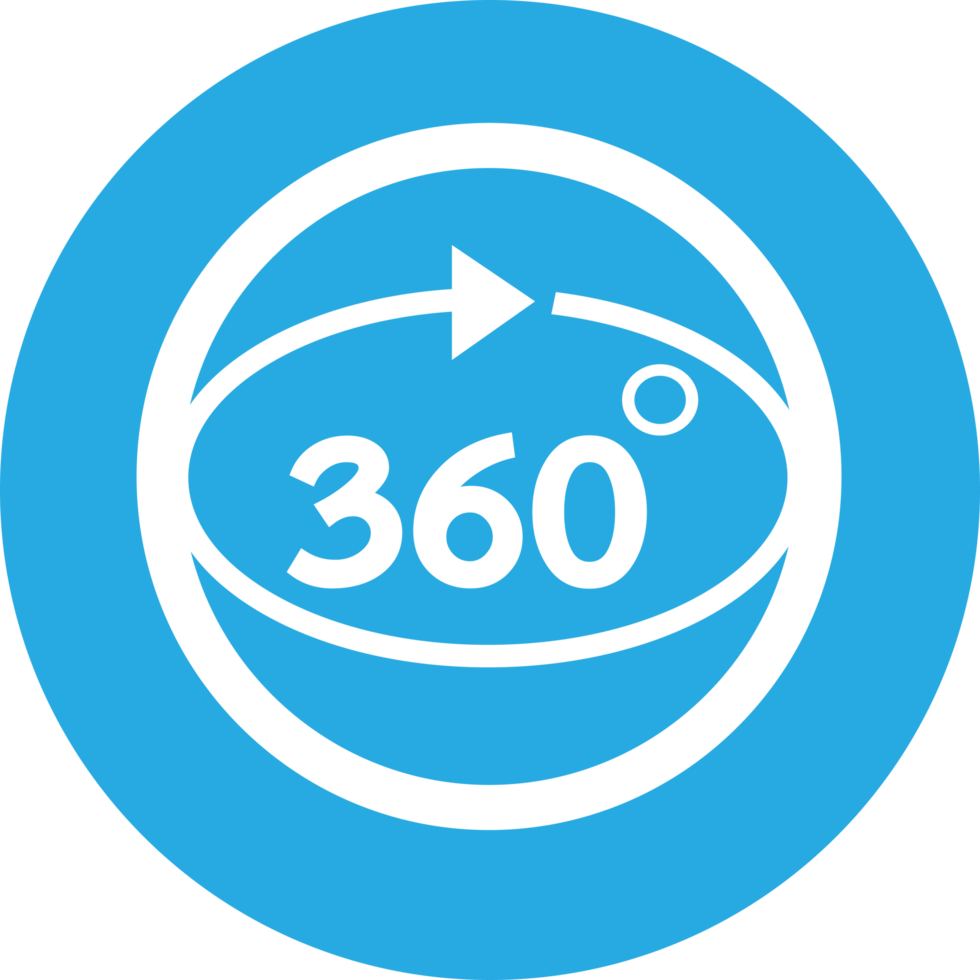 360 Degree icon sign symbol design png