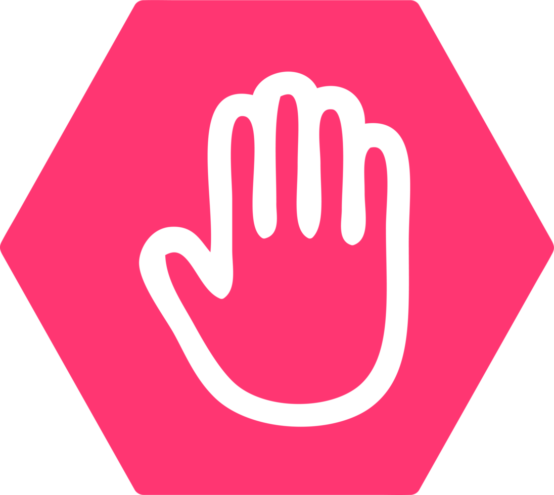 diseño de signo de vector de icono de mano png